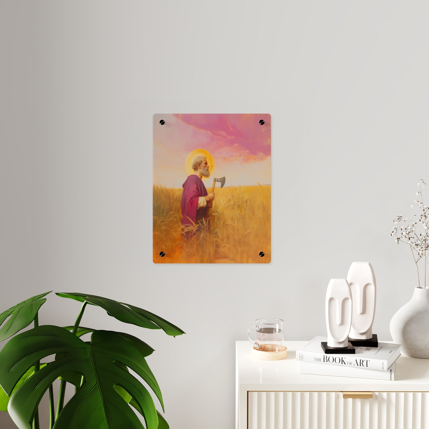 Saint Matthias Wall Art Panel - Ready to Hang Acrylic Print - Catholic Saint Art - Patron Saint Print - No Frame needed