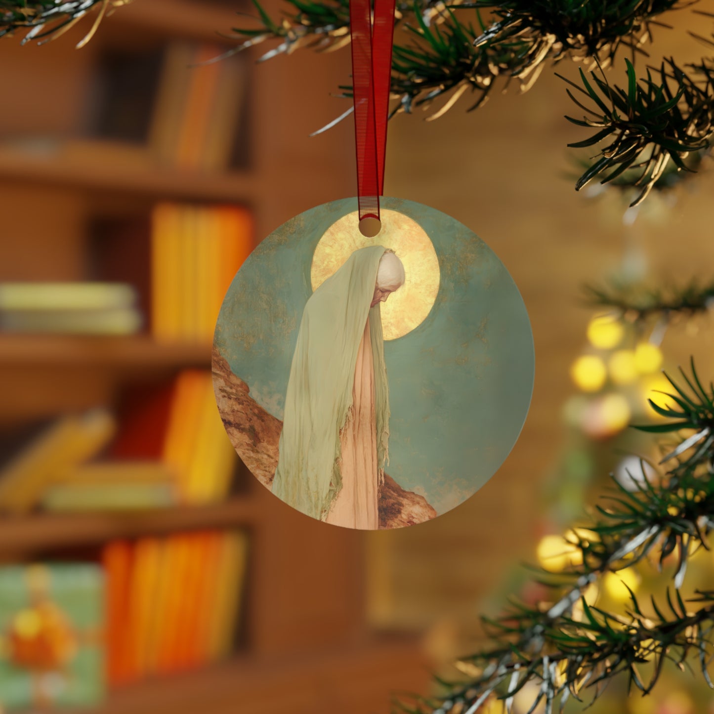 Saint Melania the Elder - Desert Mother - Metal Ornament - Religious Holiday Christmas Ornament and Keepsake