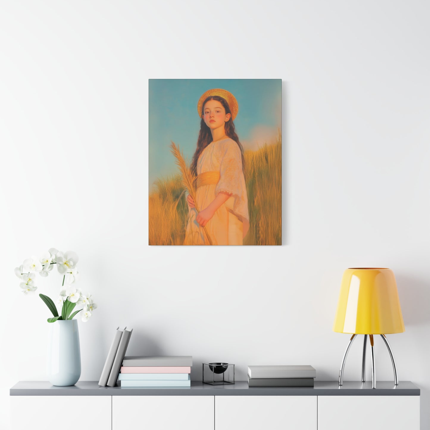 Saint Faith - Multiple Sizes - Catholic Home art - Museum Wrapped Canvas - Sanctified Souls Print - Martyr Saint