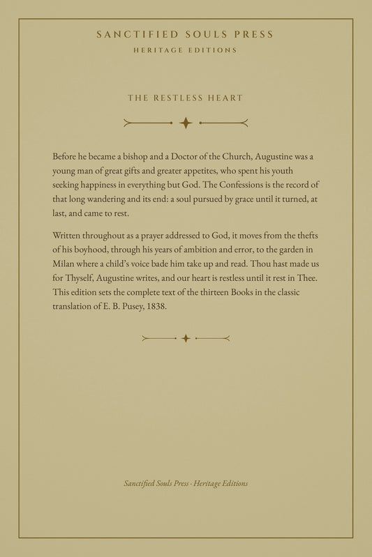 The Confessions, back cover