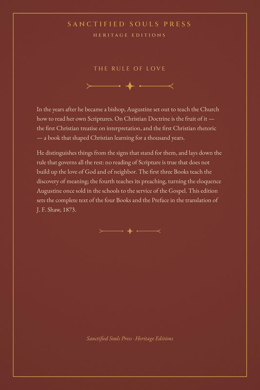On Christian Doctrine, back cover
