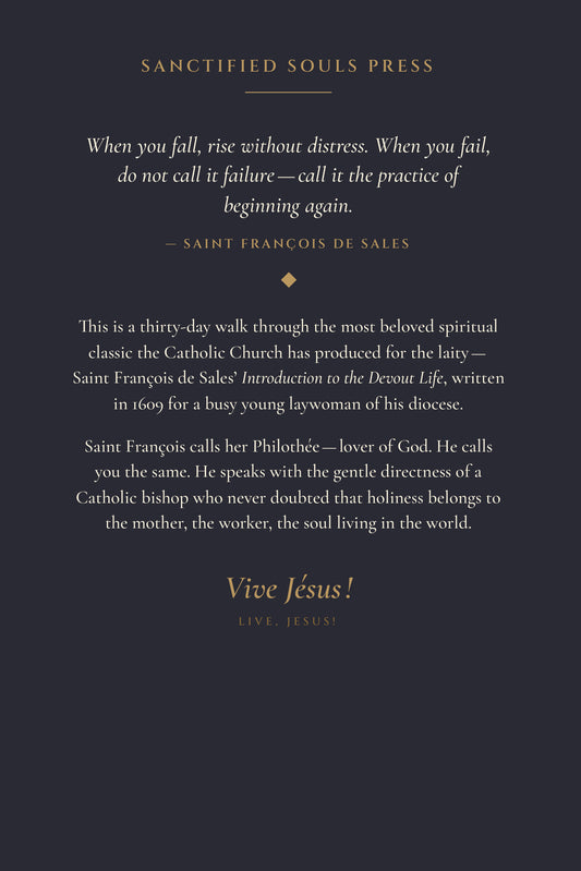 Introduction to the Devout Life, back cover