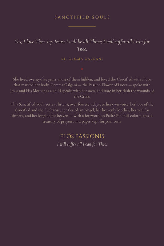 Flos Passionis, back cover