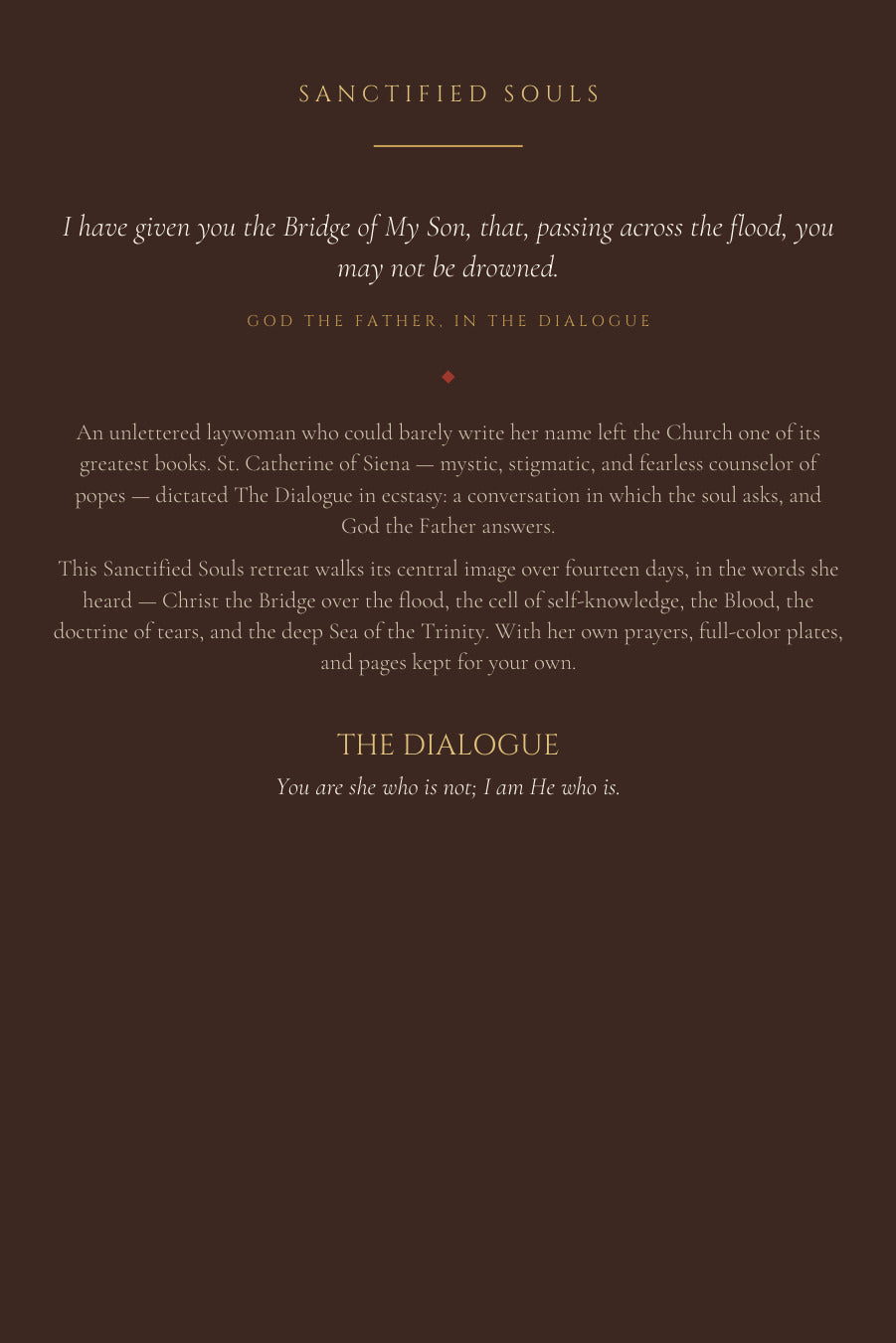 The Dialogue, back cover