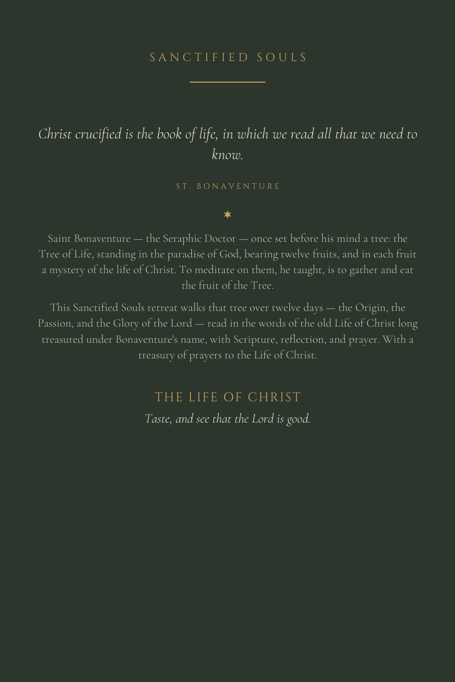The Life of Christ, back cover