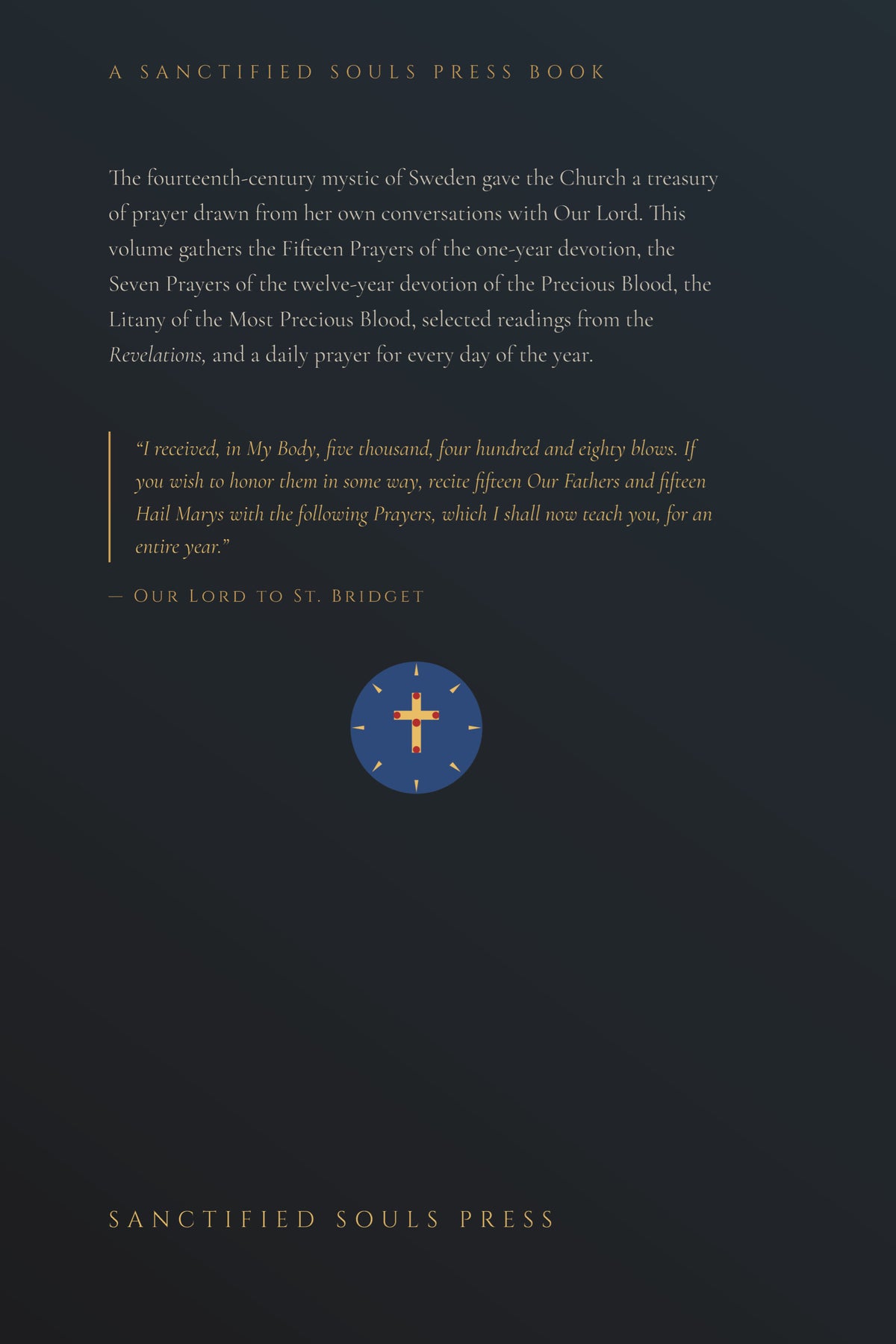 The Passion, Prayed, back cover