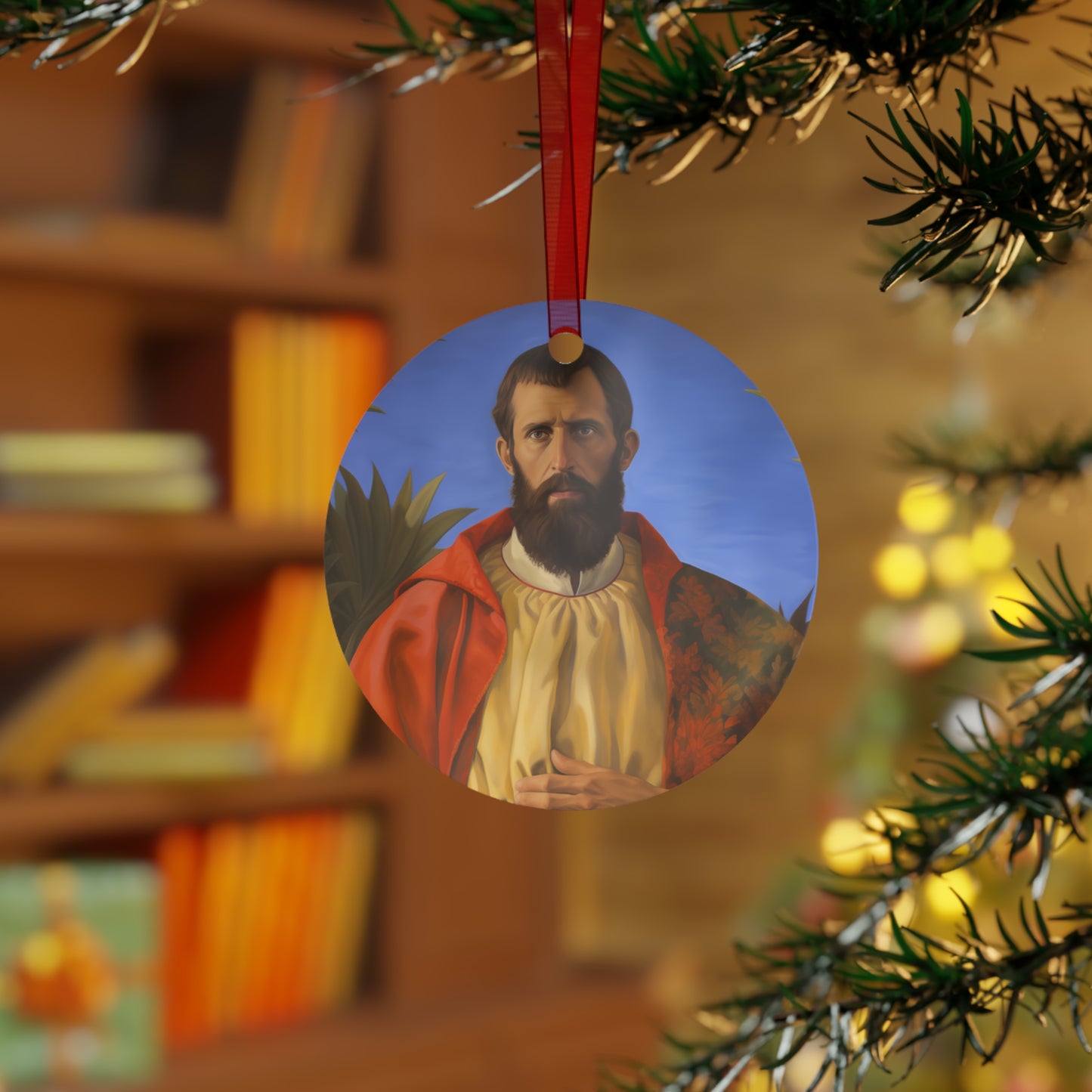 Saint Thomas the Apostle - Religious Holiday Christmas Ornament and Keepsake - Double sided Religious Ornament