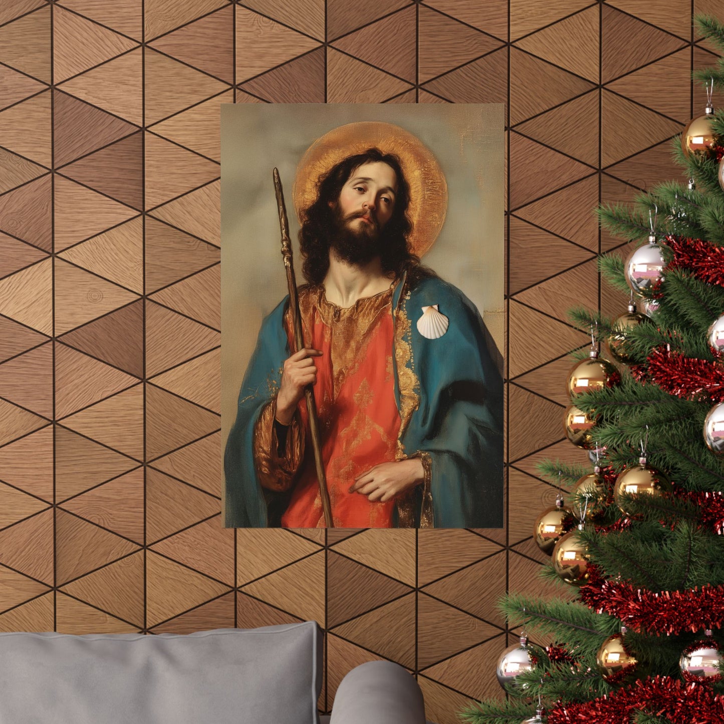 Saint James the Greater - Apostle - Sanctified Souls Print - Multiple Sizes - Premium Posters - Catholic Art - Christian Home Decor Artwork