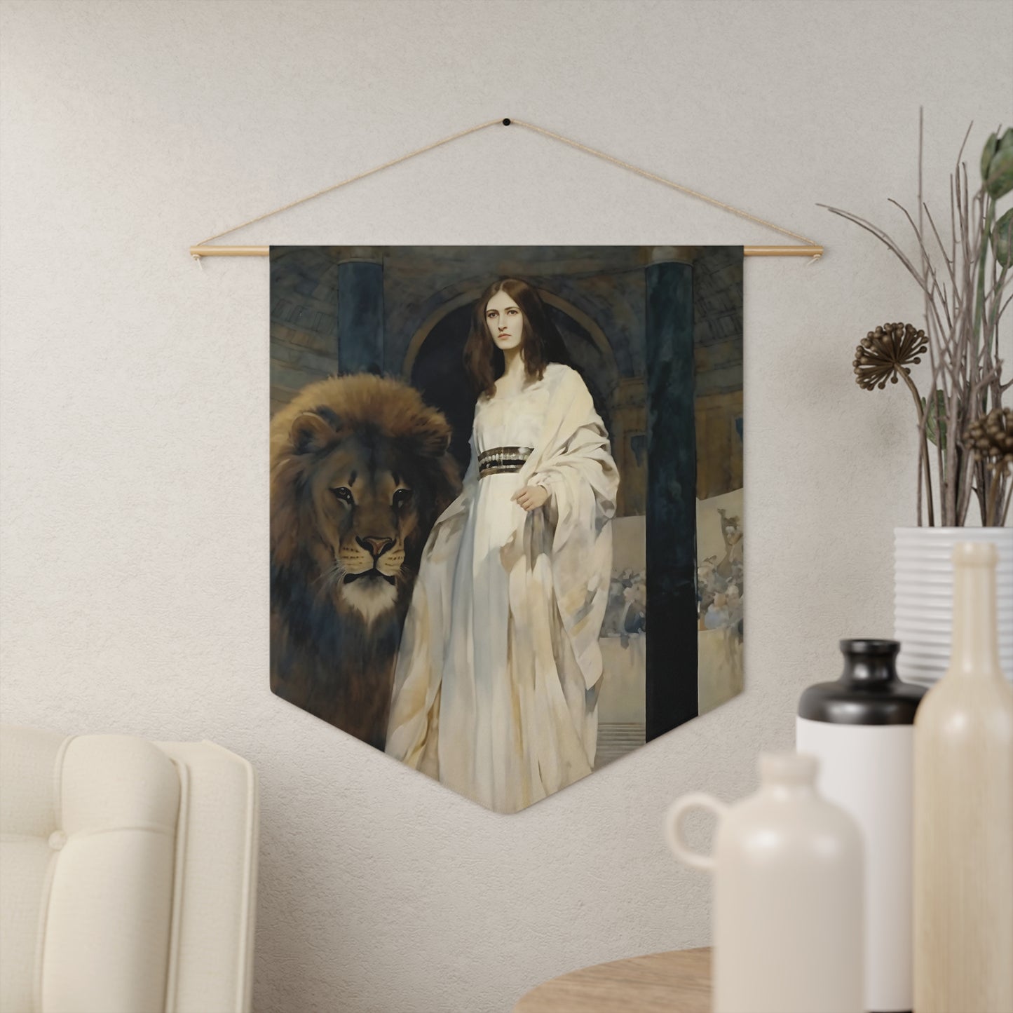 Saint Euphemia Wall Banner / Wall Hanging - Unique Religious Art for your home - Prayer room - Catholic Home Art - 18" x 21"