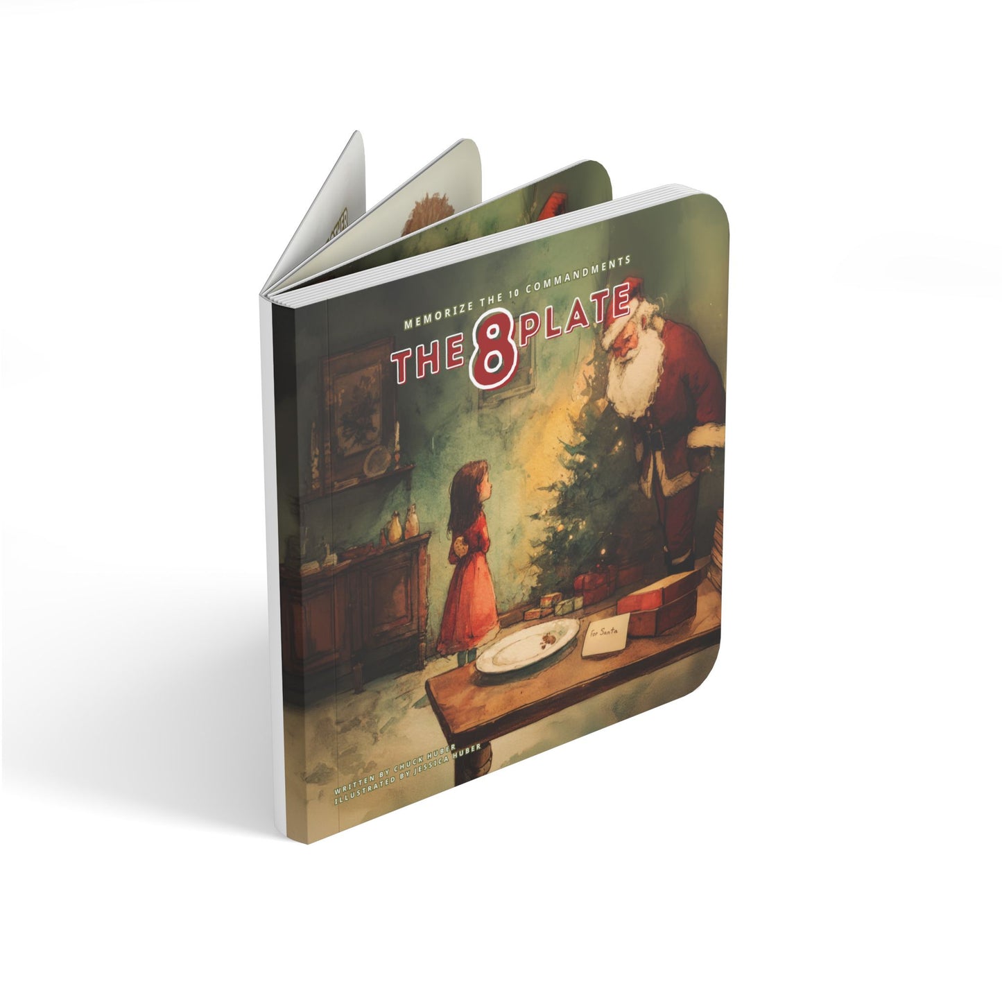 The 8 Plate (Board Book) Ten Commandments Board Book | Catholic Memory Book for Kids | Bible Mnemonics for Children