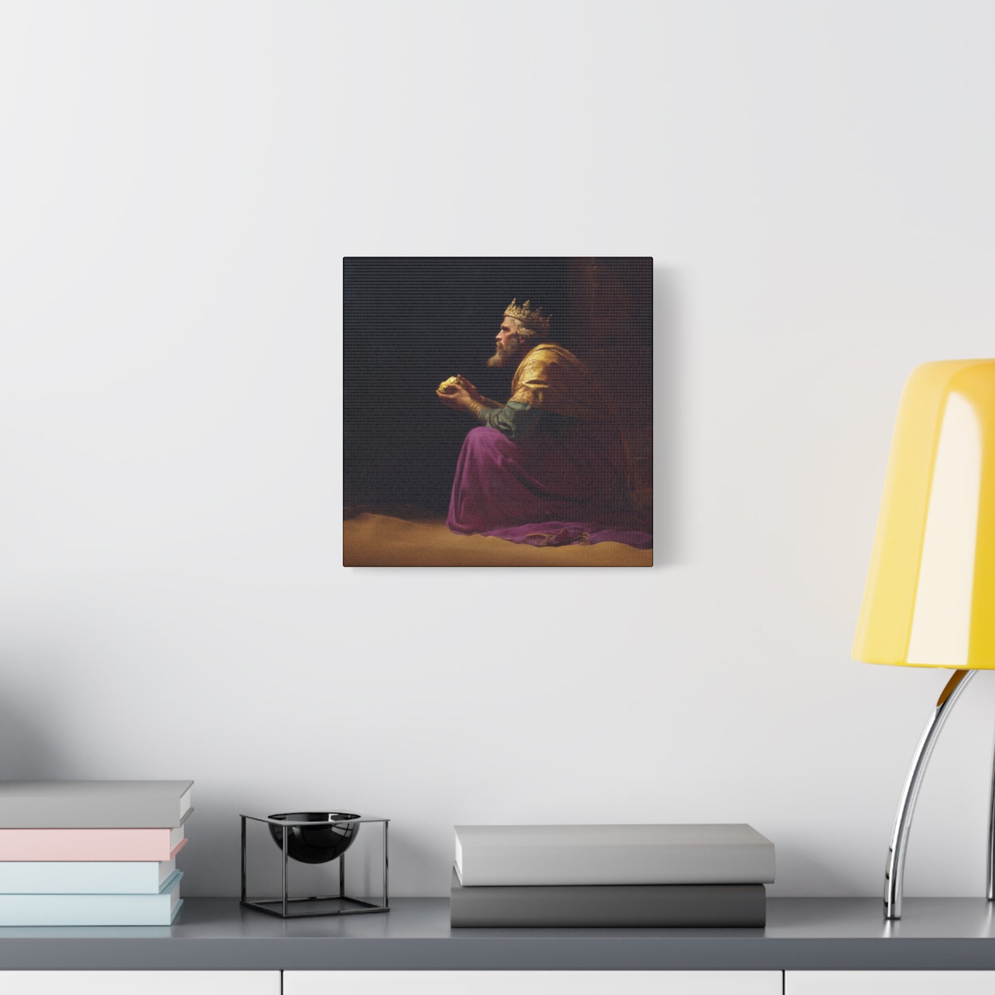 Melchior and the Gift Fit for a King - 3 Wise Men - Gallery Wrapped Canvas - Print - Religious Art for your Home - Catholic