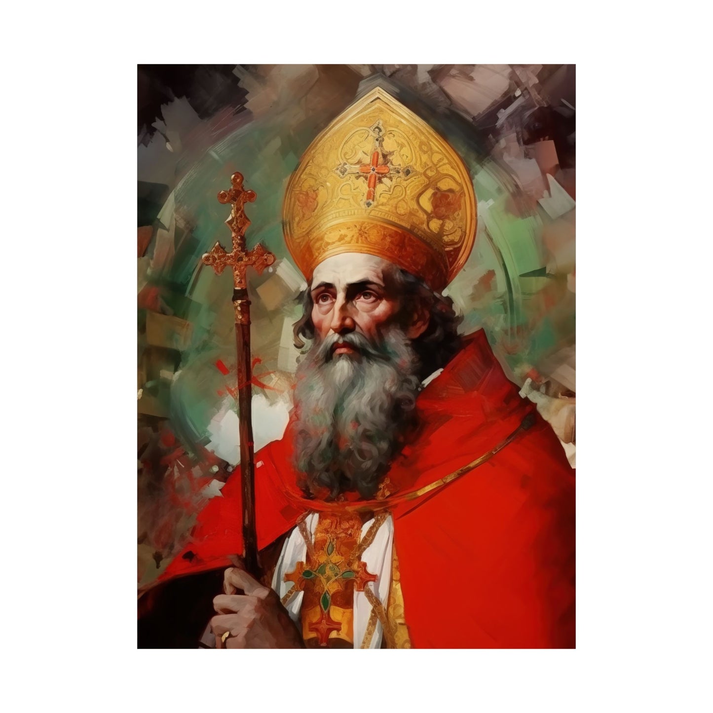 Saint Eusebius of Vercelli - Sanctified Souls Print - Multiple Sizes - Premium Matte Vertical Posters