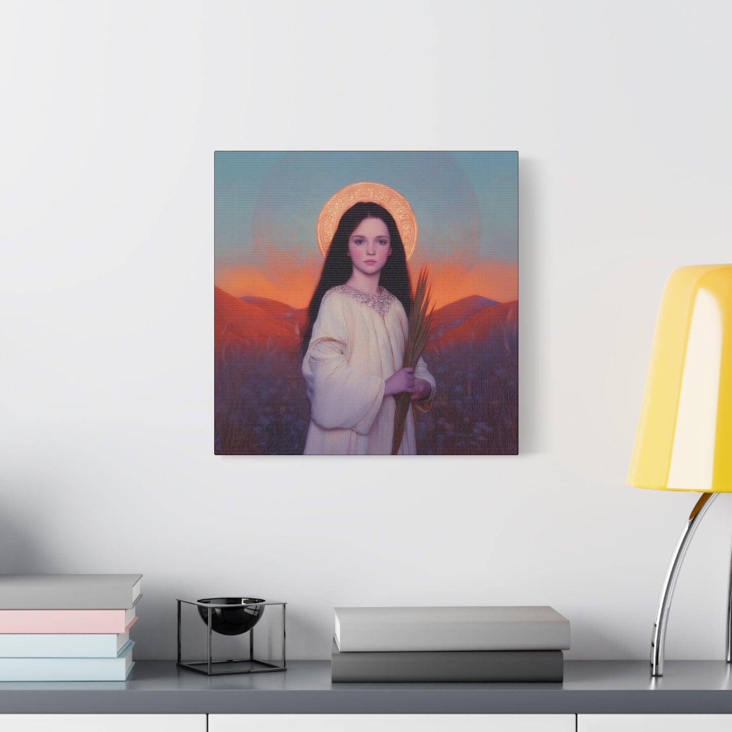 Saint Hope - Multiple Sizes - Catholic Home art - Museum Wrapped Canvas - Sanctified Souls Print - Martyr Saint
