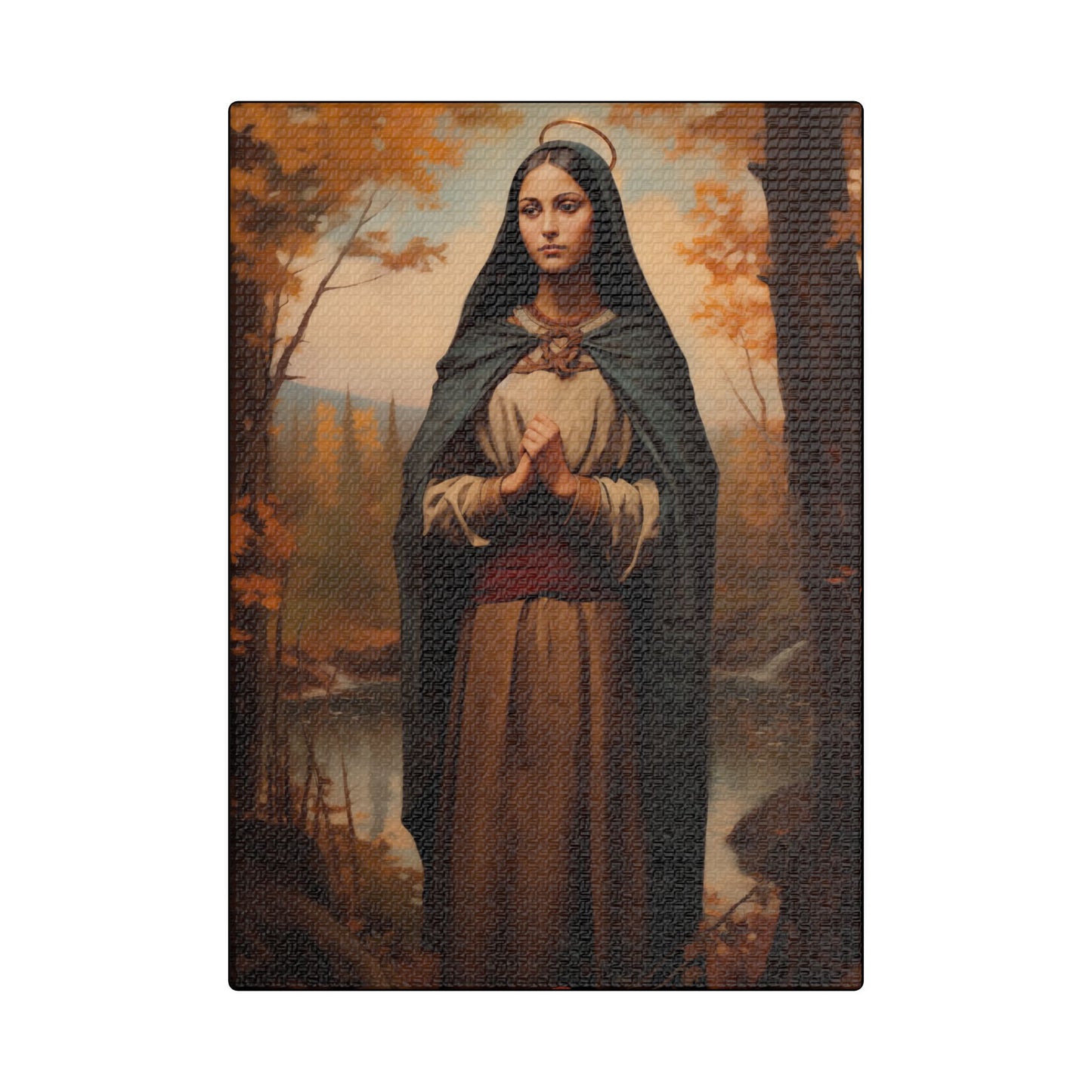 Saint Kateri Tekakwitha -  Museum Wrapped Canvas - Sanctified Souls Print - Religious Art for your Home