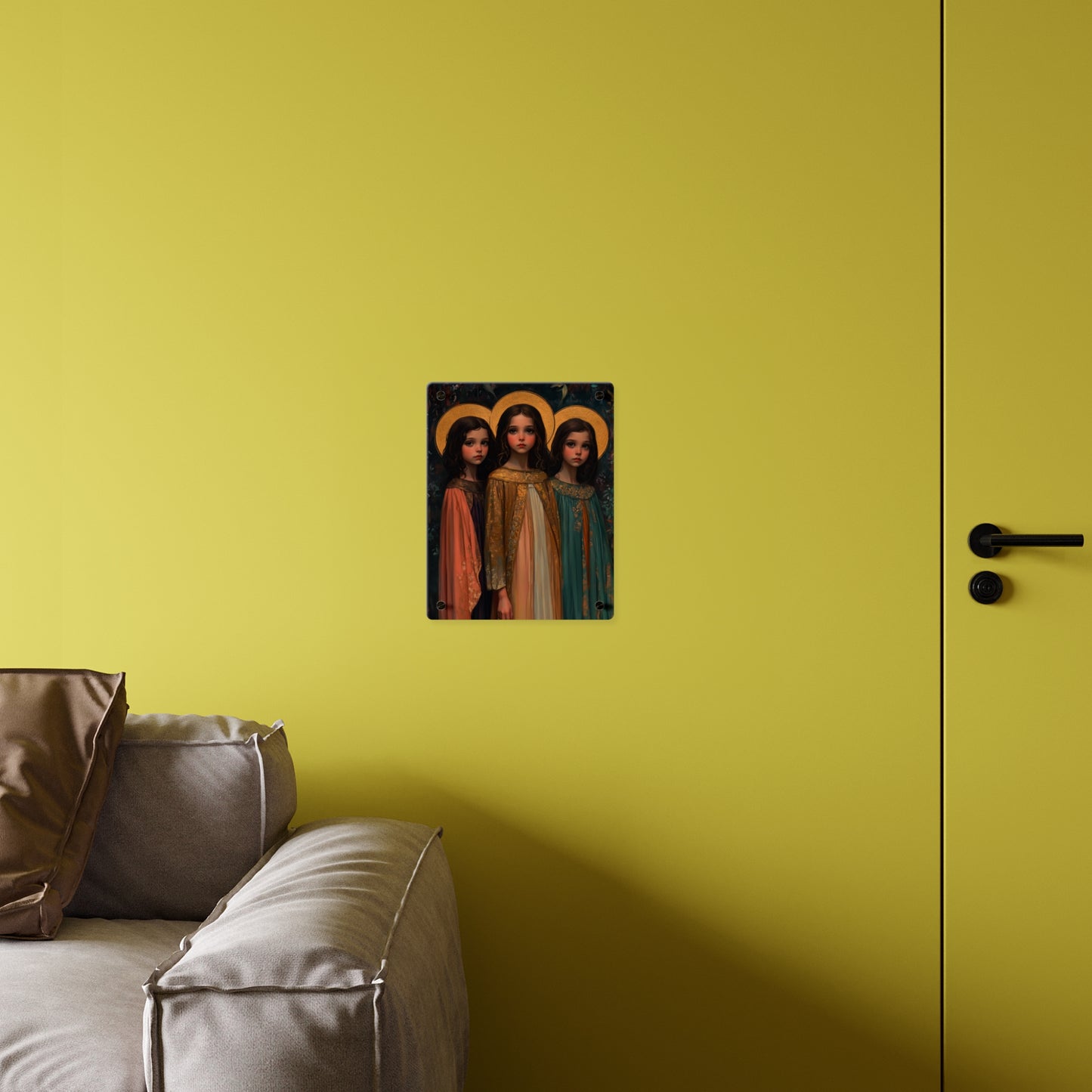 Saints Faith, Hope and Charity Acrylic Wall Art Panel - Ready to Hang Acrylic Print - Catholic Saint Art Print - Sister Art
