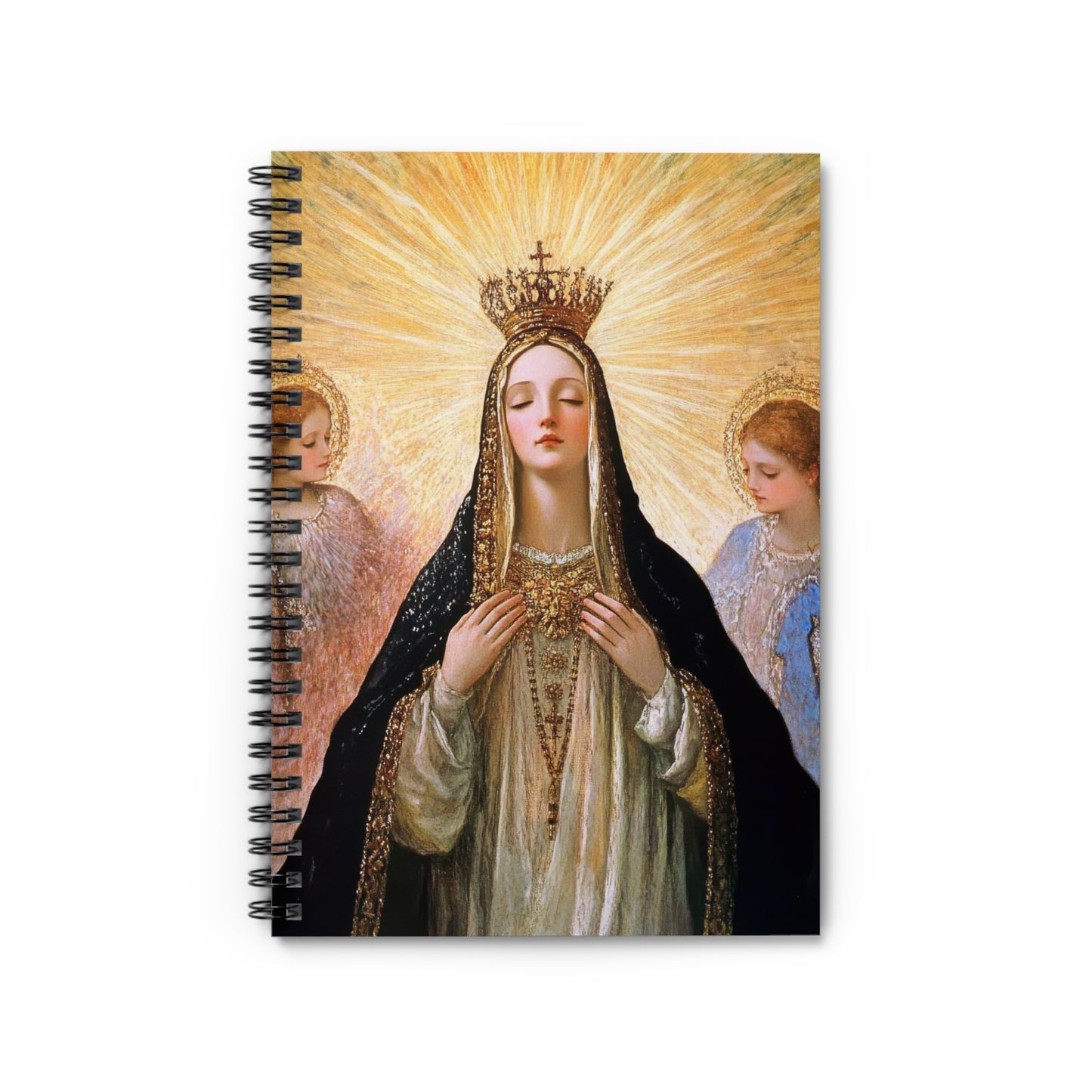 Divine Majesty: The Crowning of the Queen of Heaven - Sanctified Souls Art - Religious - Spiral Notebook - Ruled Line - Catholic Religious