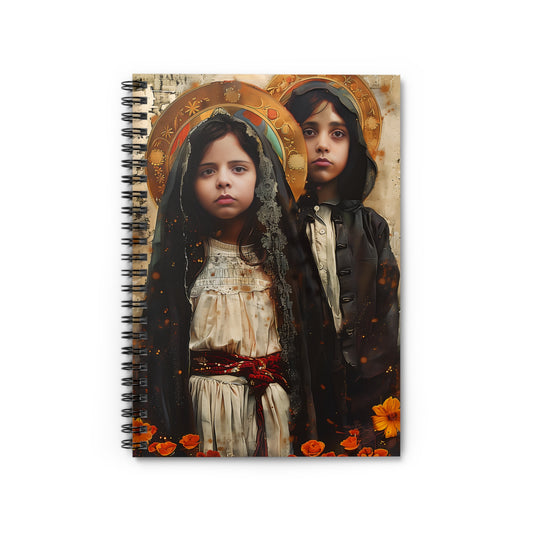 Saints Francisco and Jacinta Marto - Sanctified Souls Art - Religious Based Notebook - Spiral Notebook - Ruled Line