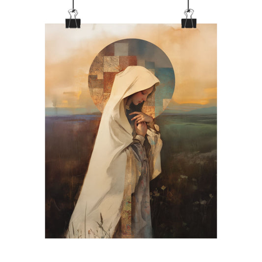 Our Lady of the Prairie - Sanctified Souls Print - Multiple Sizes - Premium Posters - Catholic Art - Christian Home