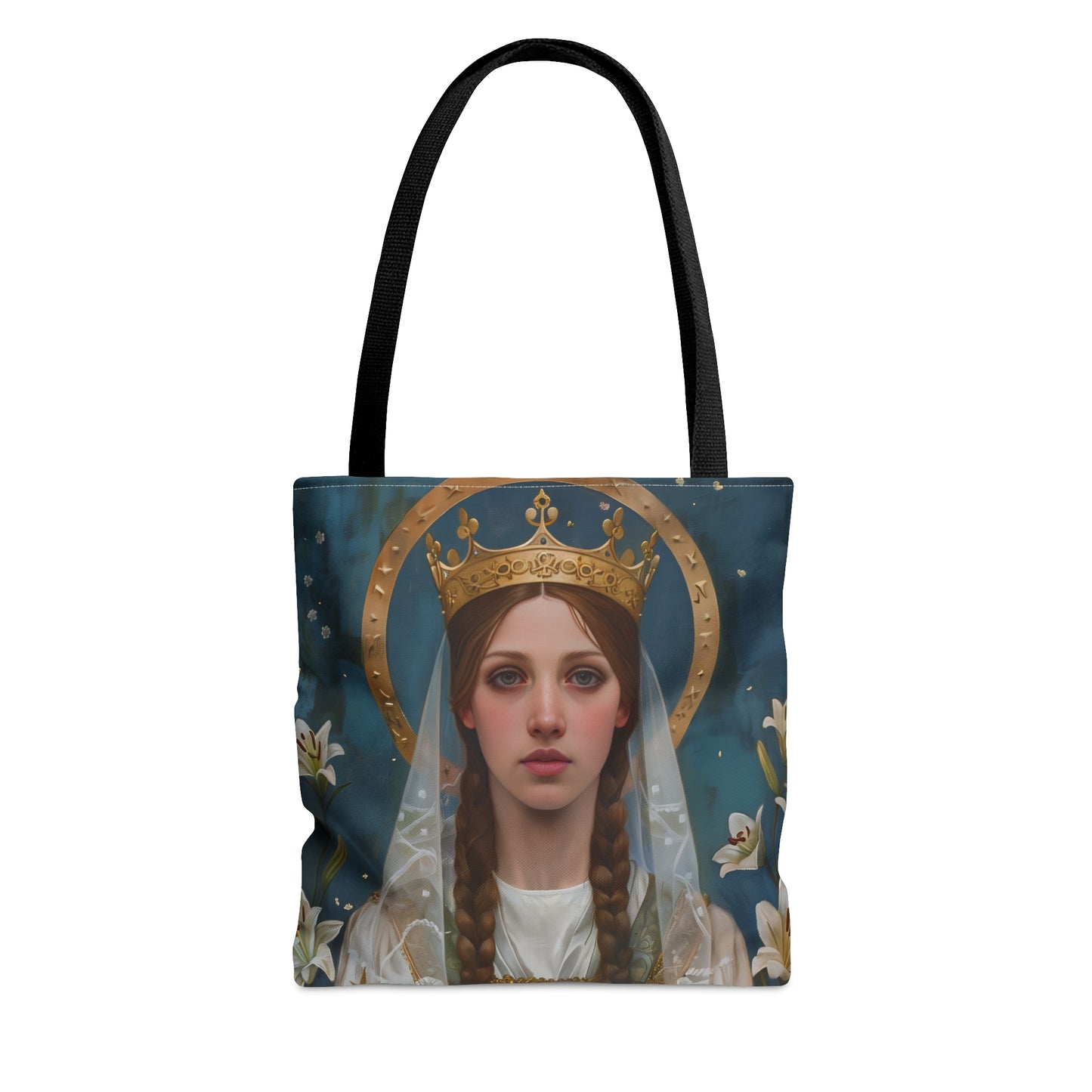 Saint Isabel of France Tote Bag - Three sizes - Large Medium Small Faith Art Bag - Catholic purse - Double Sided - Patron Saint Art
