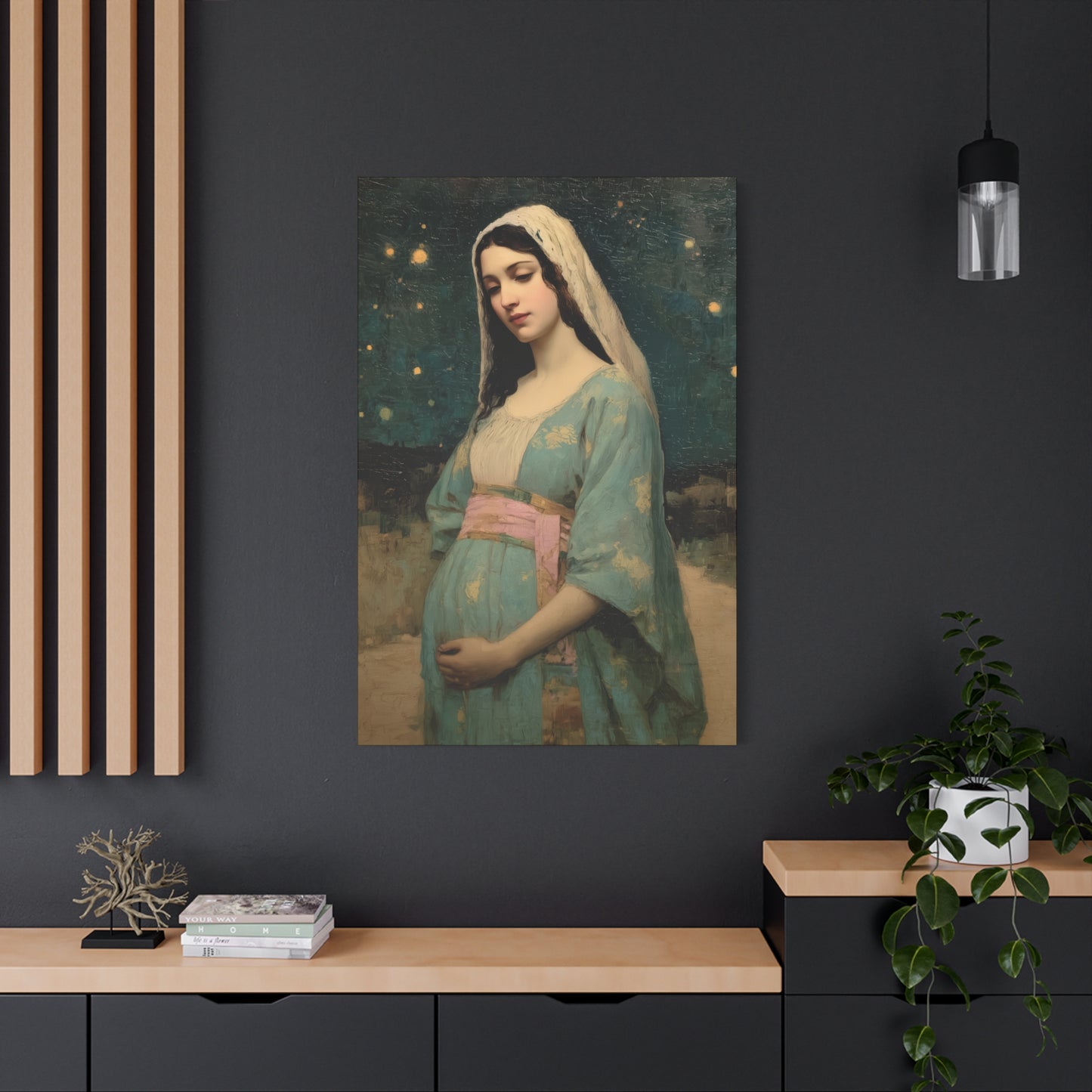 Our Lady of 'O' - Our Lady of Expectation - Mother Mary - Marian Art - Gallery Wrapped Canvas - Print - Catholic Art Print