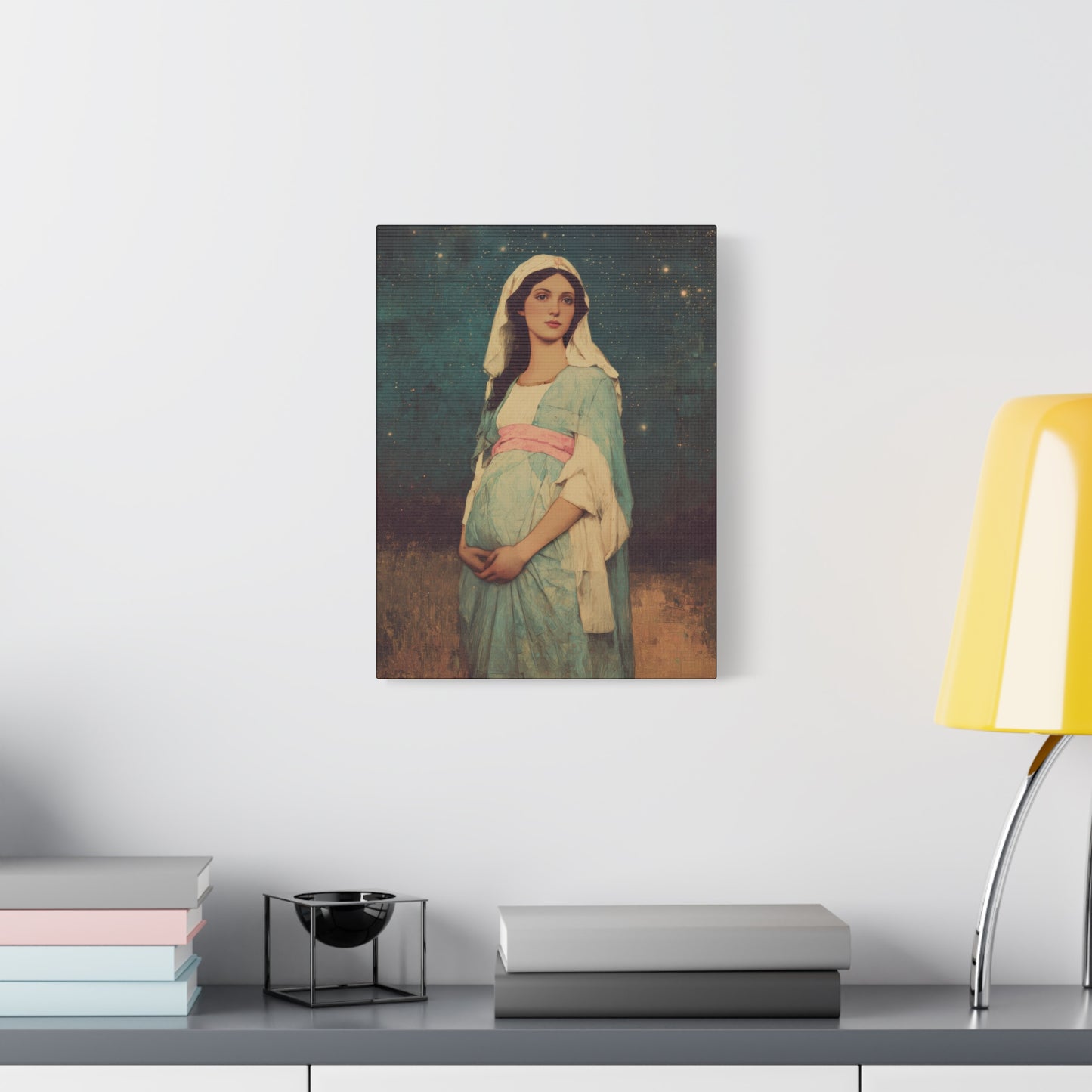 Our Lady of 'O' - Our Lady of Expectation - Mother Mary - Marian Art - Gallery Wrapped Canvas - Print - Catholic Art Print