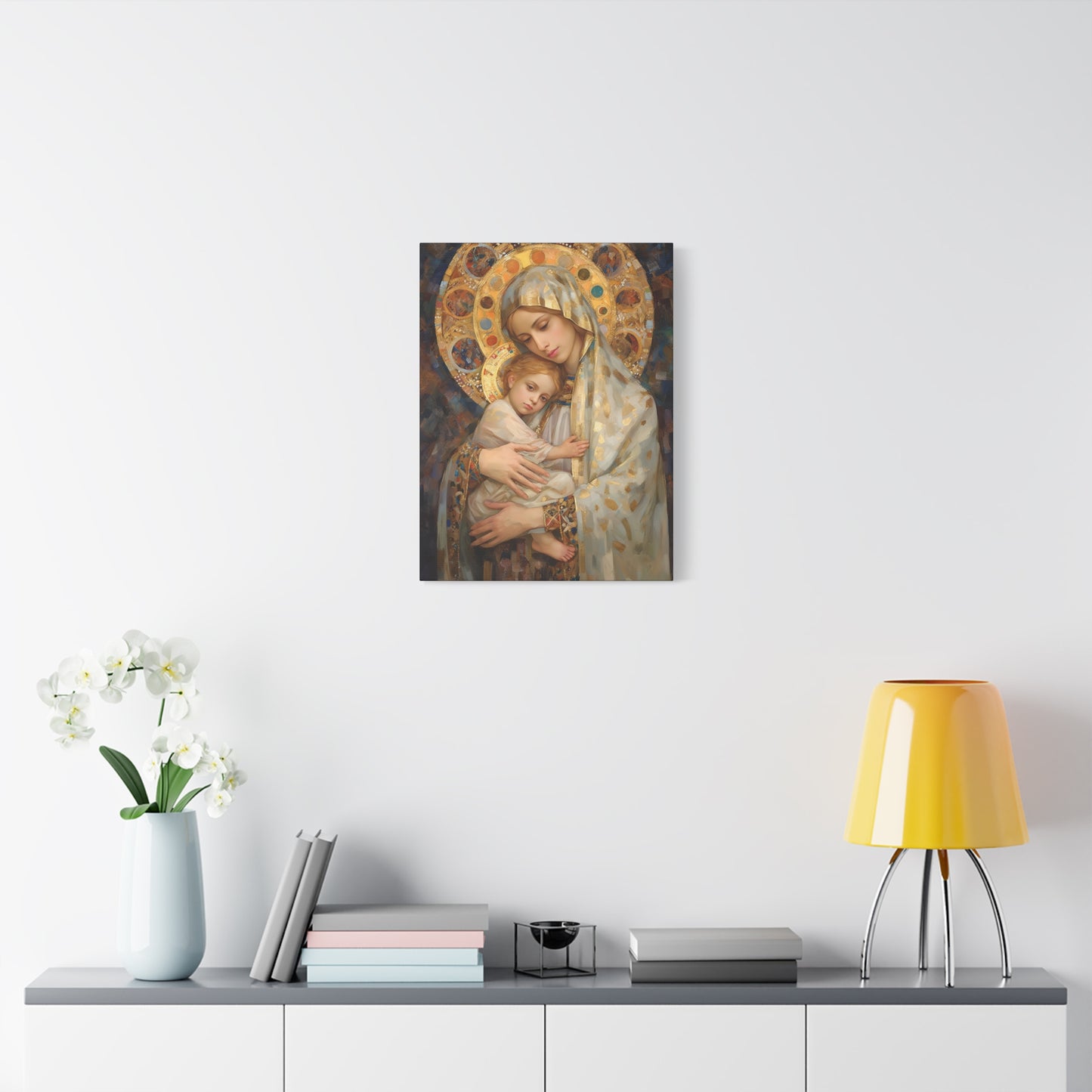 Madonna and Child - Gallery Wrapped Canvas - Sanctified Souls Print - Religious Art for your Home - The Virgin Mary and The Christ Child