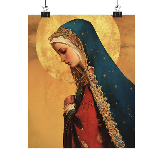 Our Lady of Mercy / Our Lady of Ransom -  Catholic Art - Multiple Sizes - Premium Posters - Catholic Art - Christian Home - Mother Mary