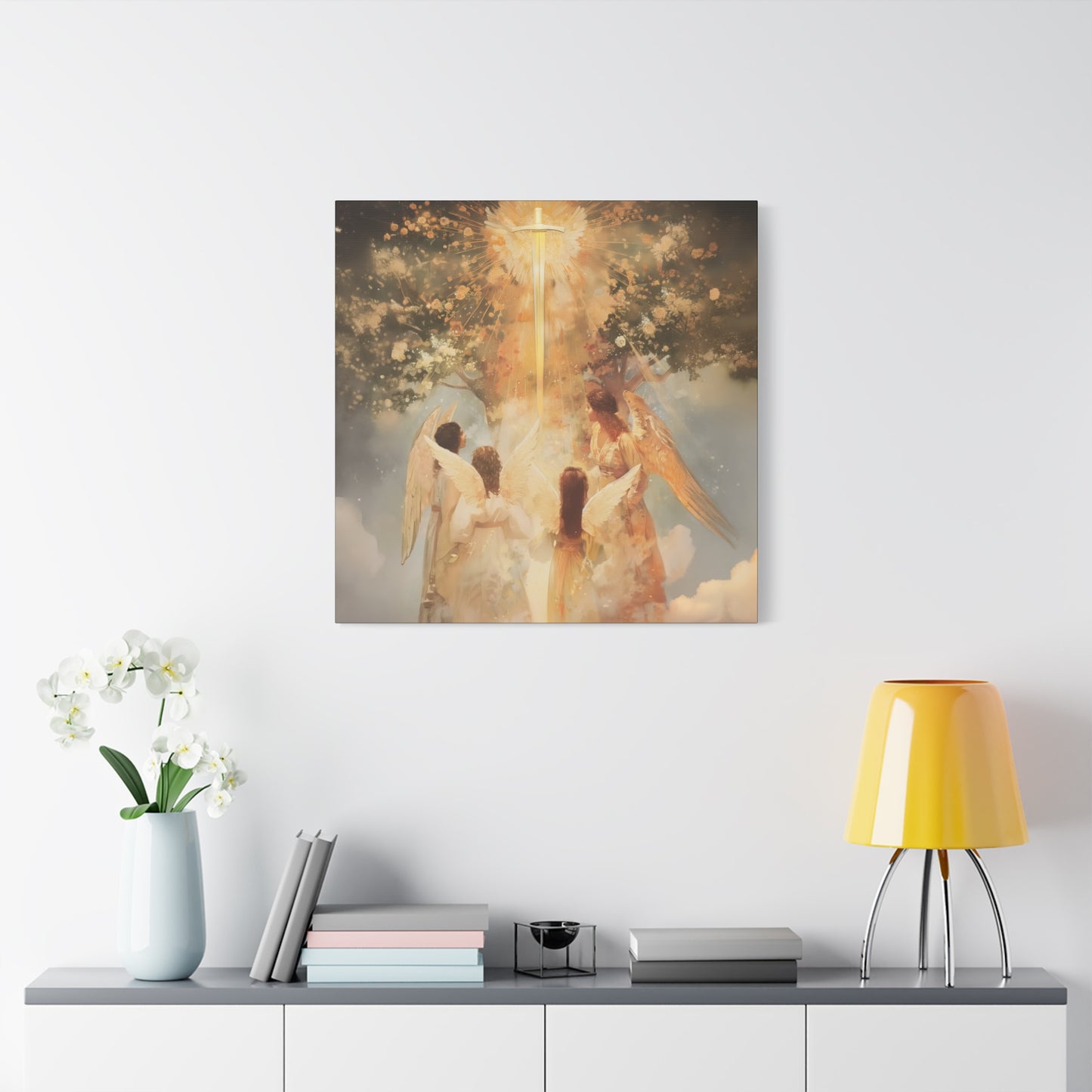 The Watchers of the First Dawn - Guardians of Eden - Gallery Wrapped Canvas - Print - Religious Art for your Home - Catholic Art