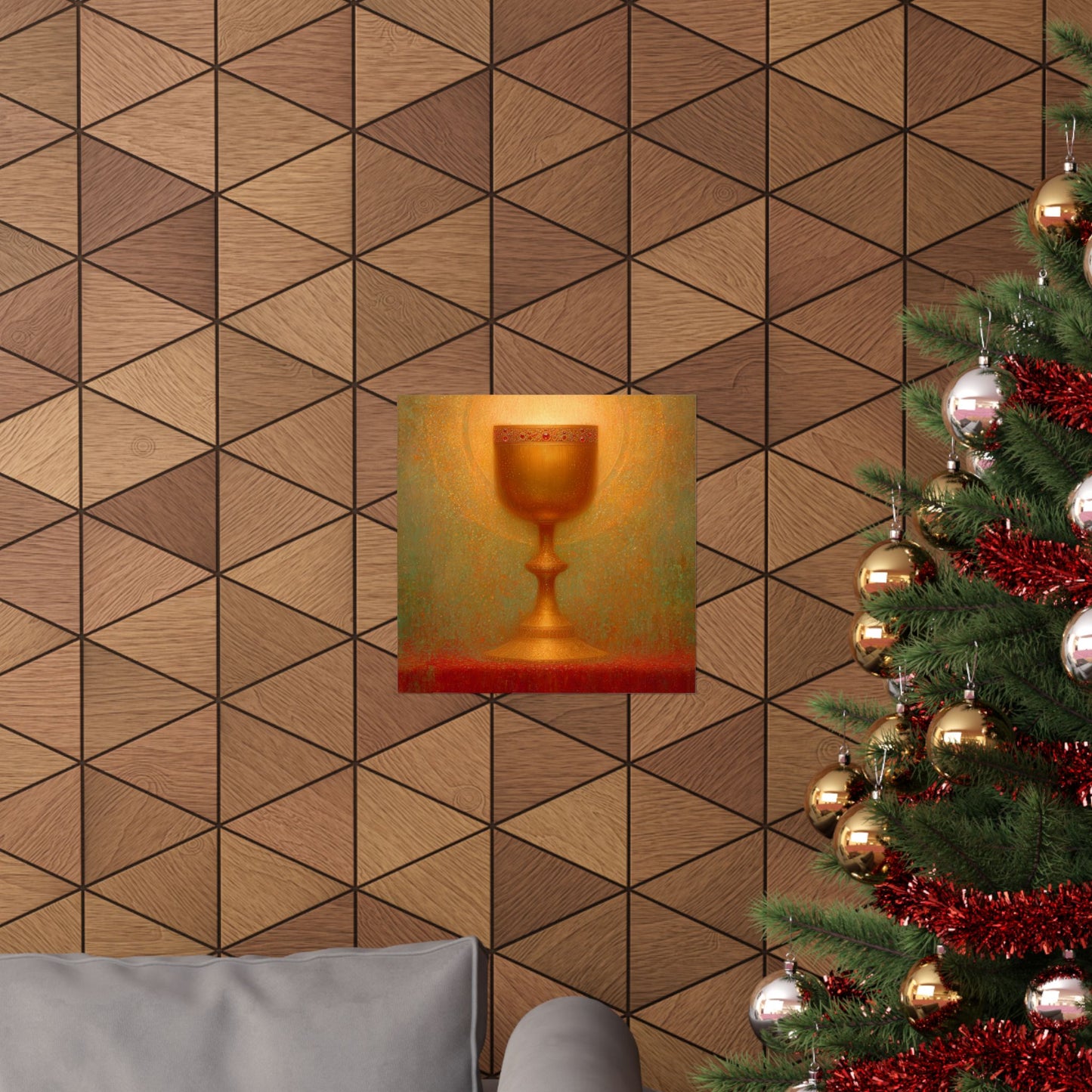 Chalice of the Lamb, Light of the World - The Holy Grail - Sanctified Souls Print - Multiple Sizes - Premium Matte Vertical Posters