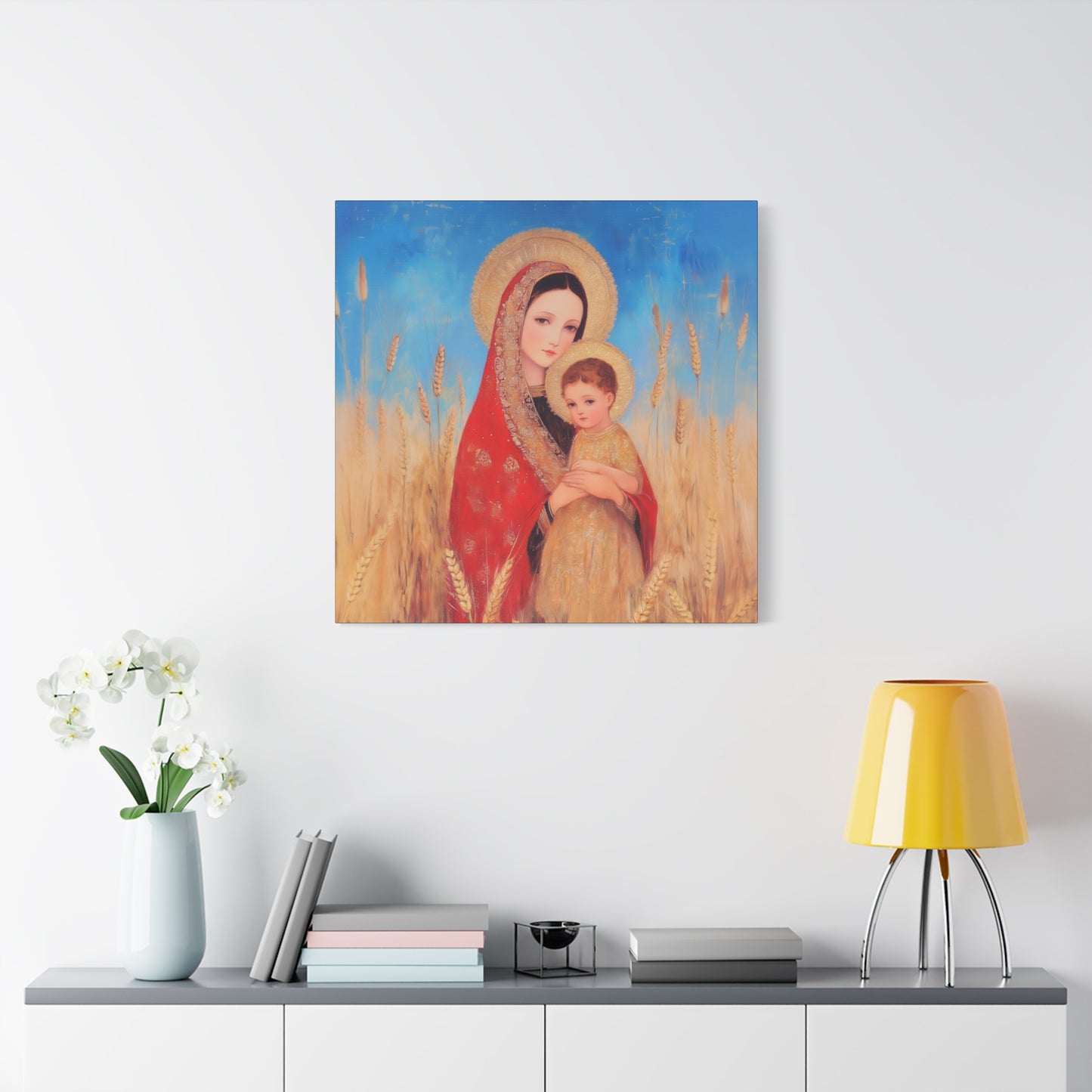 Our Lady of the Harvest  - Multiple Sizes - Catholic Home art - Museum Wrapped Canvas - Sanctified Souls Print