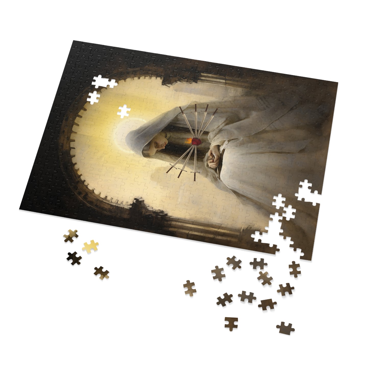 Our Lady of Sorrows Puzzle and Keepsake Tin - Religious Jigsaw Puzzle (30, 110, 252, 500,1000-Piece) - Our Lady of Sorrows