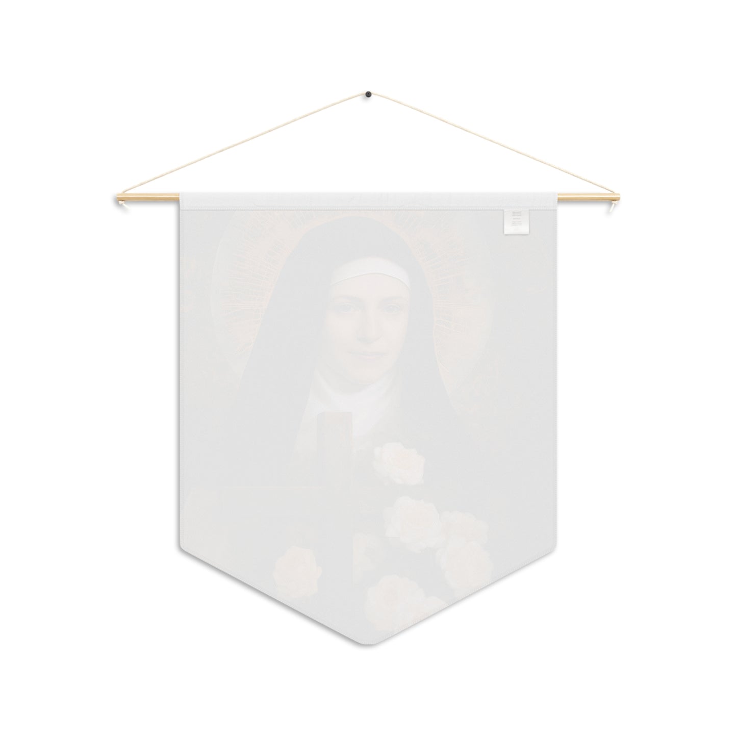 Saint Therese of Lisieux Wall Banner / Wall Hanging - Prayer room art - Catholic Home -  18" x 21"