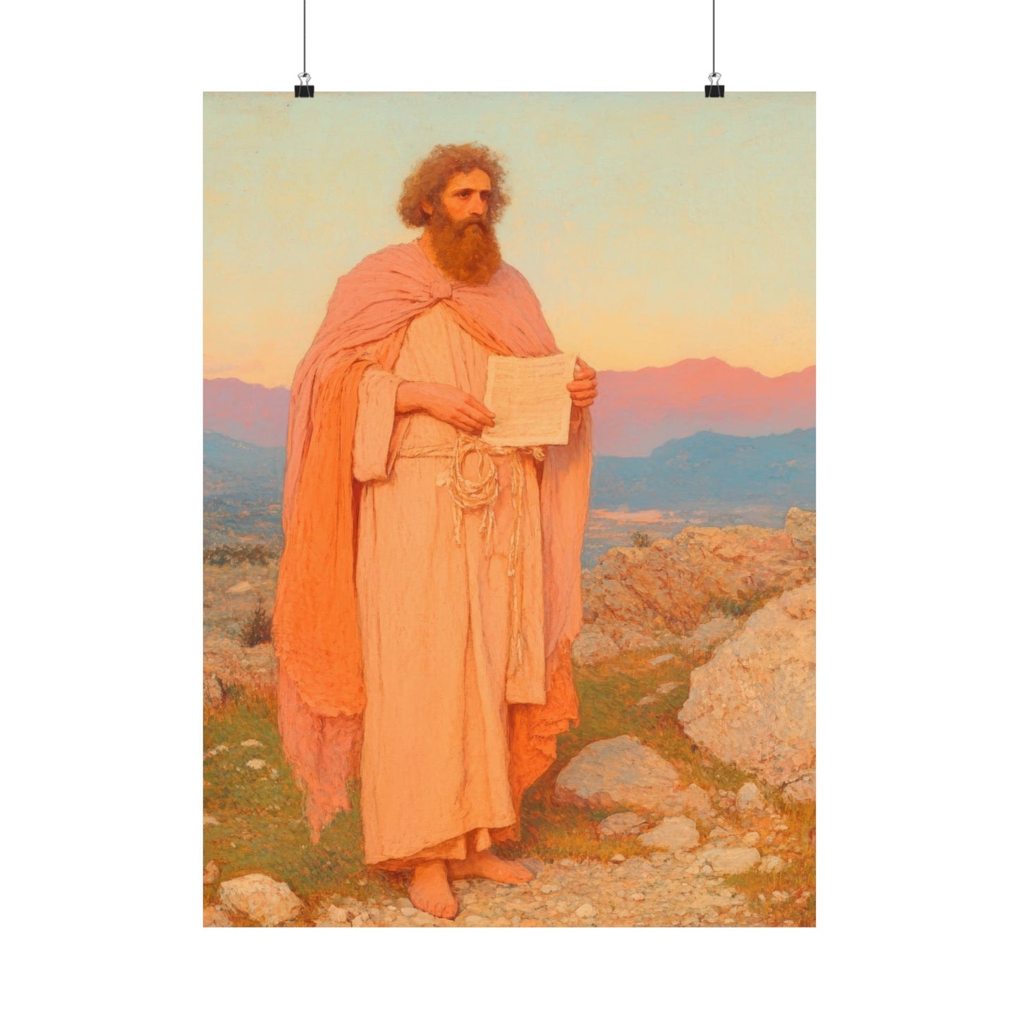 Obadiah - Keeper of the Lord's Warning and Mercy - Sanctified Souls Print - Multiple Sizes - Premium Matte Vertical Posters