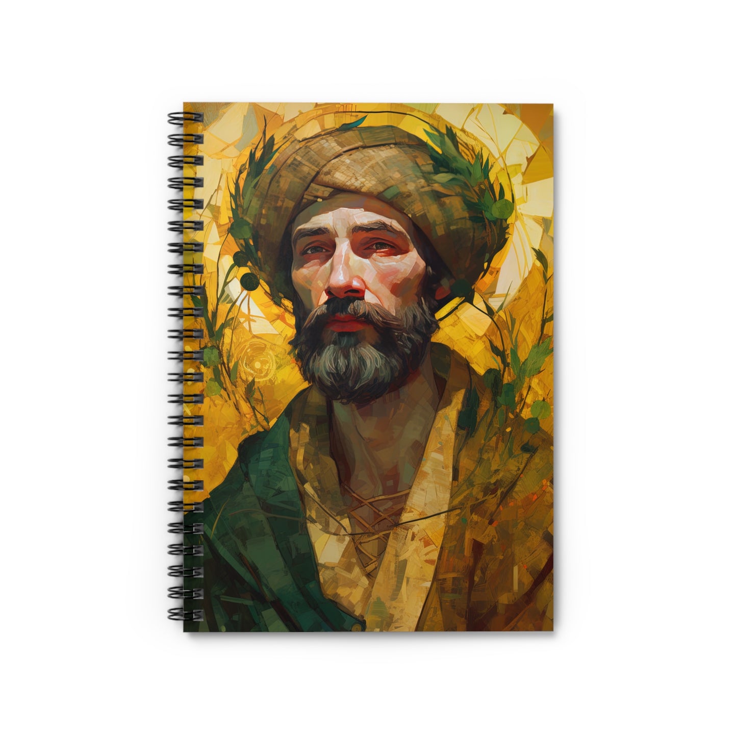 Saint Isidore the Farmer Journal - Sanctified Souls Art - Religious Based Notebook - Spiral Notebook - Ruled Line