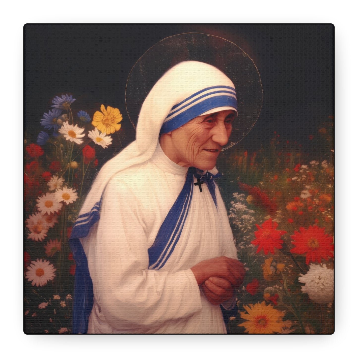 Saint Teresa of Calcutta -  Museum Wrapped Canvas - Sanctified Souls Print - Religious Art for your Home - Catholic Patron Saint Art