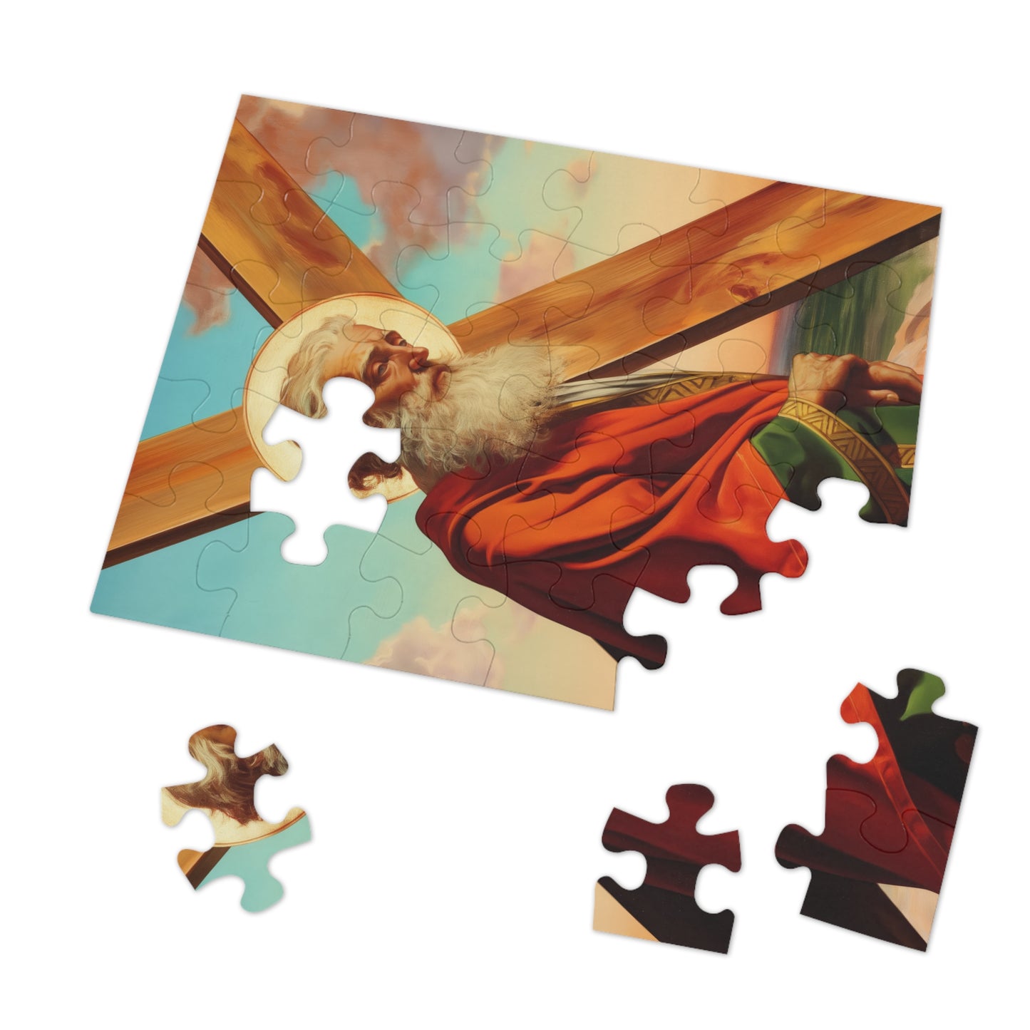 Saint Andrew the Apostle - Puzzle and Keepsake Tin - Religious (30, 110, 252, 500,1000) - Religious Puzzle - Gifts for Catholics