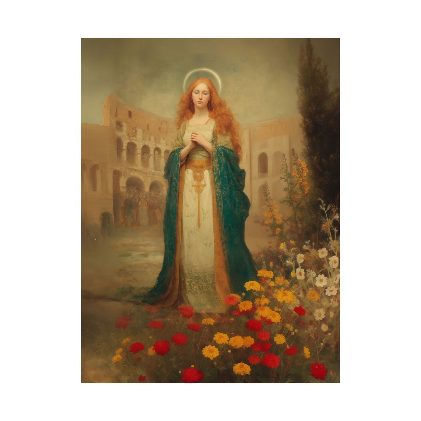 Saint Justina -  Catholic Art - Multiple Sizes - Premium Posters - Catholic Art - Christian Home - Catholic Saint Art