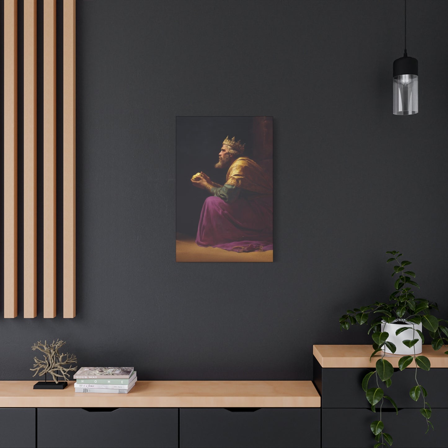 Melchior and the Gift Fit for a King - 3 Wise Men - Gallery Wrapped Canvas - Print - Religious Art for your Home - Catholic