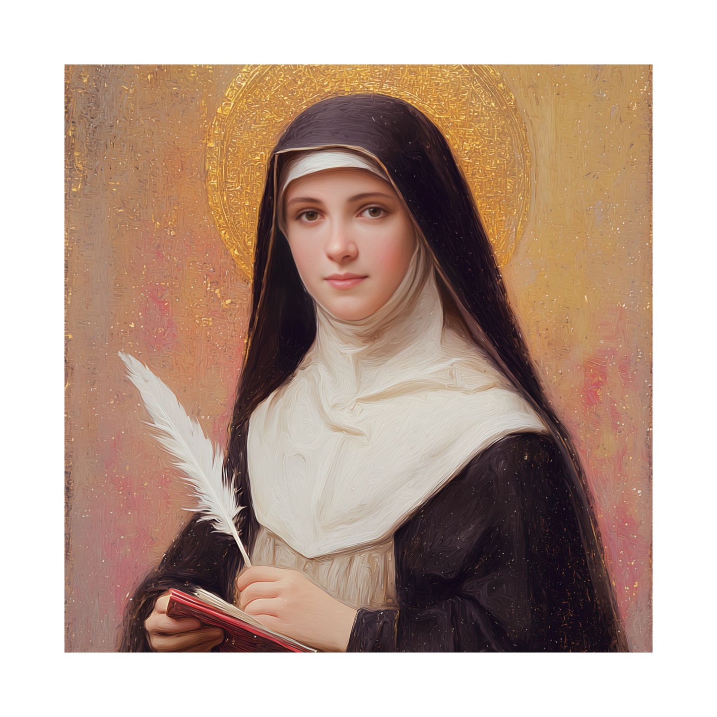 Saint Mechtildis / Mechtide of Hefta / Mechthild of Hackeborn - Sanctified Souls Print - Multiple Sizes - Premium Matte Vertical Posters