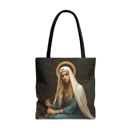 Saint Winifred Tote Bag - Large Medium Small Faith Art Bag - Catholic Faith Purse - Religious - Prayer Bag - Devotional Purse
