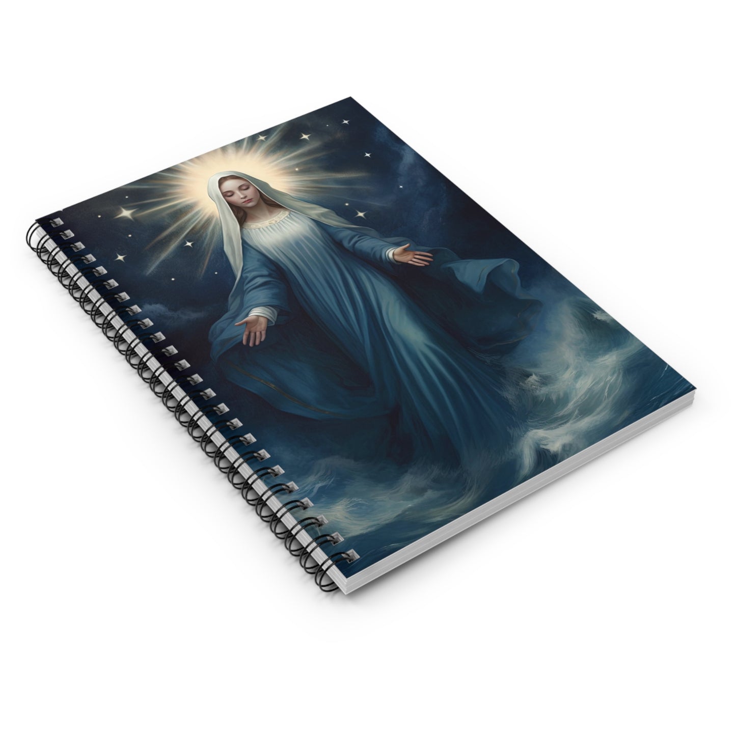 Our Lady, Star of the Sea Journal - Sanctified Souls Art - Religious Based Notebook - Spiral Notebook - Ruled Line