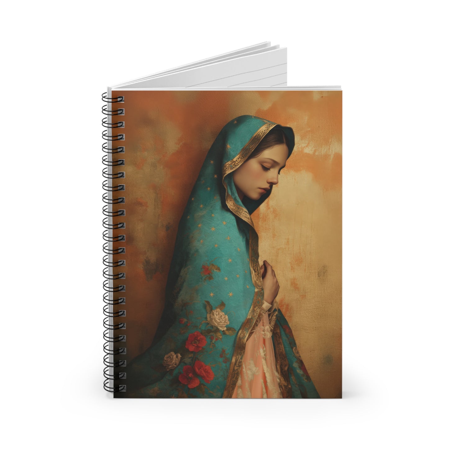 Our Lady of Guadalupe - Sanctified Souls Art - Religious Based Notebook - Spiral Notebook