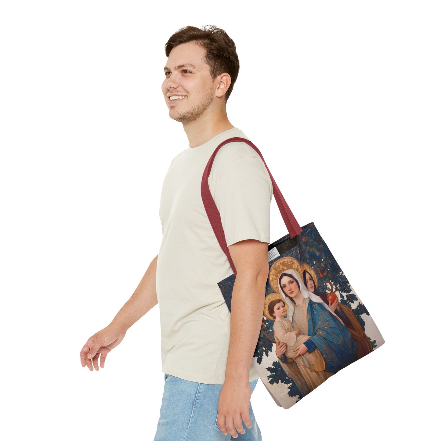 New Eve / Mary, The New Eve - Mother Mary Title - Marian Art - Tote Bag - Large Medium Small Faith Art Bag - Tote Purse