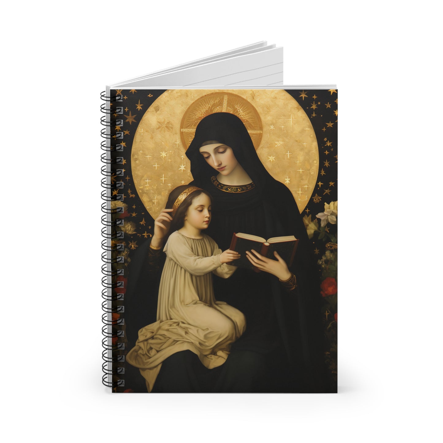 Saint Marcellina - Sanctified Souls Art - Religious Based Notebook - Spiral Notebook - Ruled Line