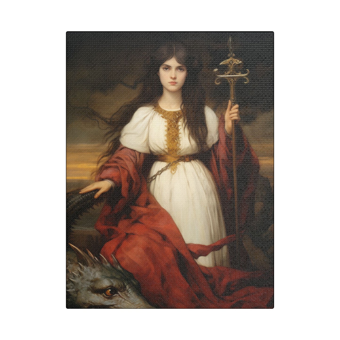 Saint Martha of Bethany Canvas Print - Multiple Sizes - Catholic Home art - Museum Wrapped Canvas - Sanctified Souls Print