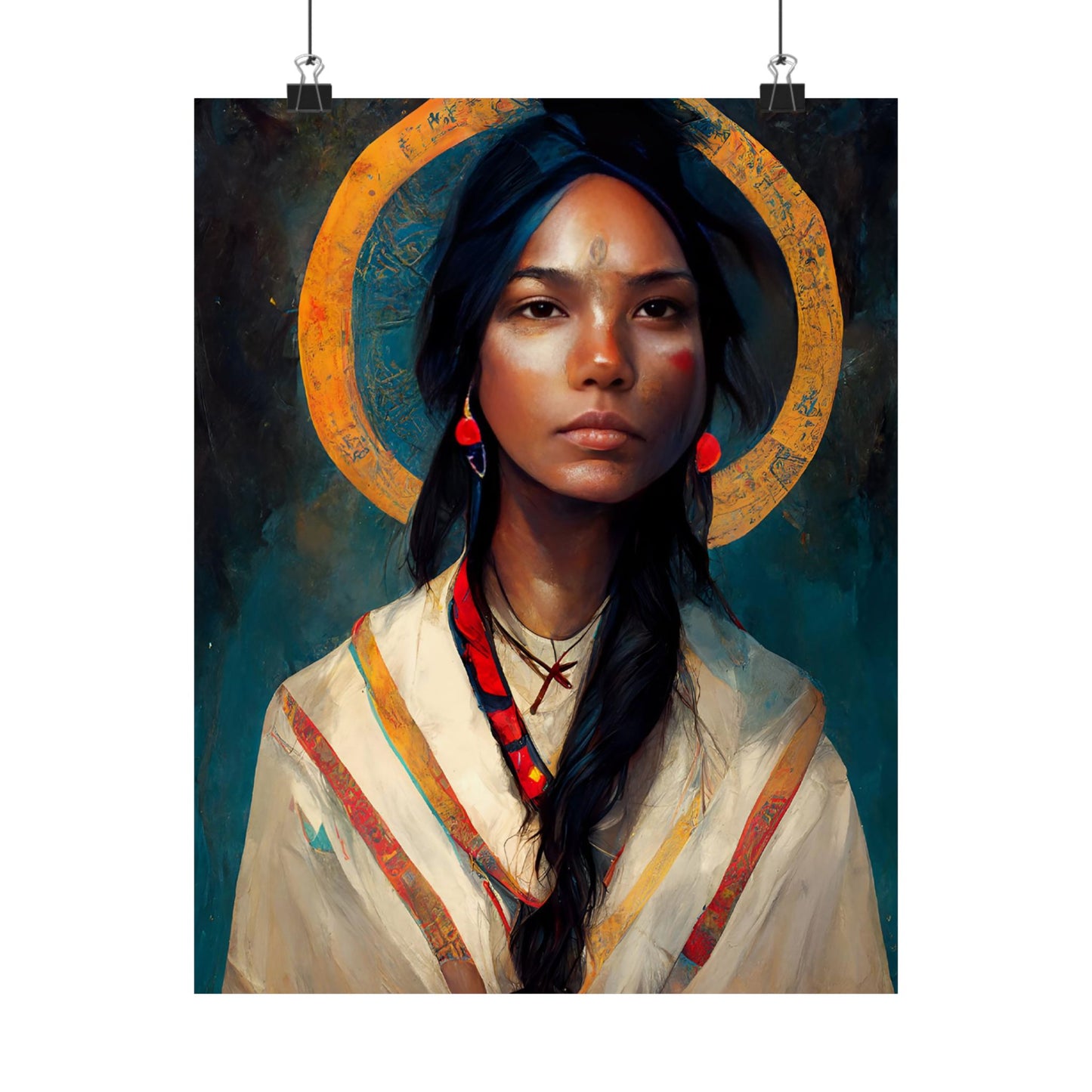 Saint Kateri Tekakwitha - Sanctified Souls Print - Multiple Sizes - Premium Matte Vertical Posters