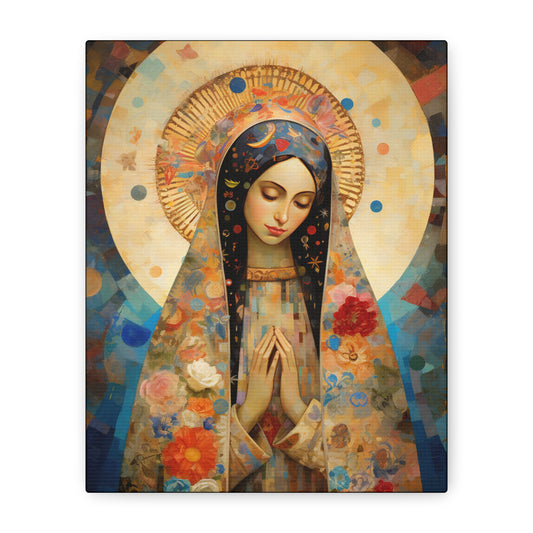 Lady of Guadalupe Icon of Love Museum Wrapped Canvas Print - Multiple Sizes - Catholic Home art