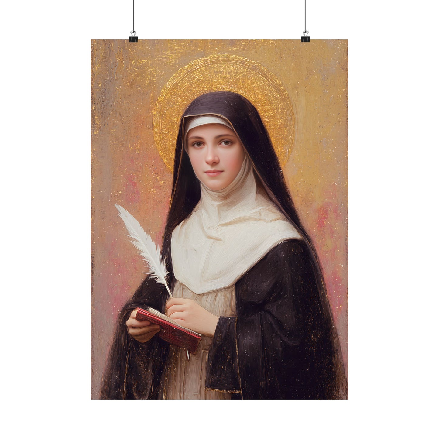 Saint Mechtildis / Mechtide of Hefta / Mechthild of Hackeborn - Sanctified Souls Print - Multiple Sizes - Premium Matte Vertical Posters