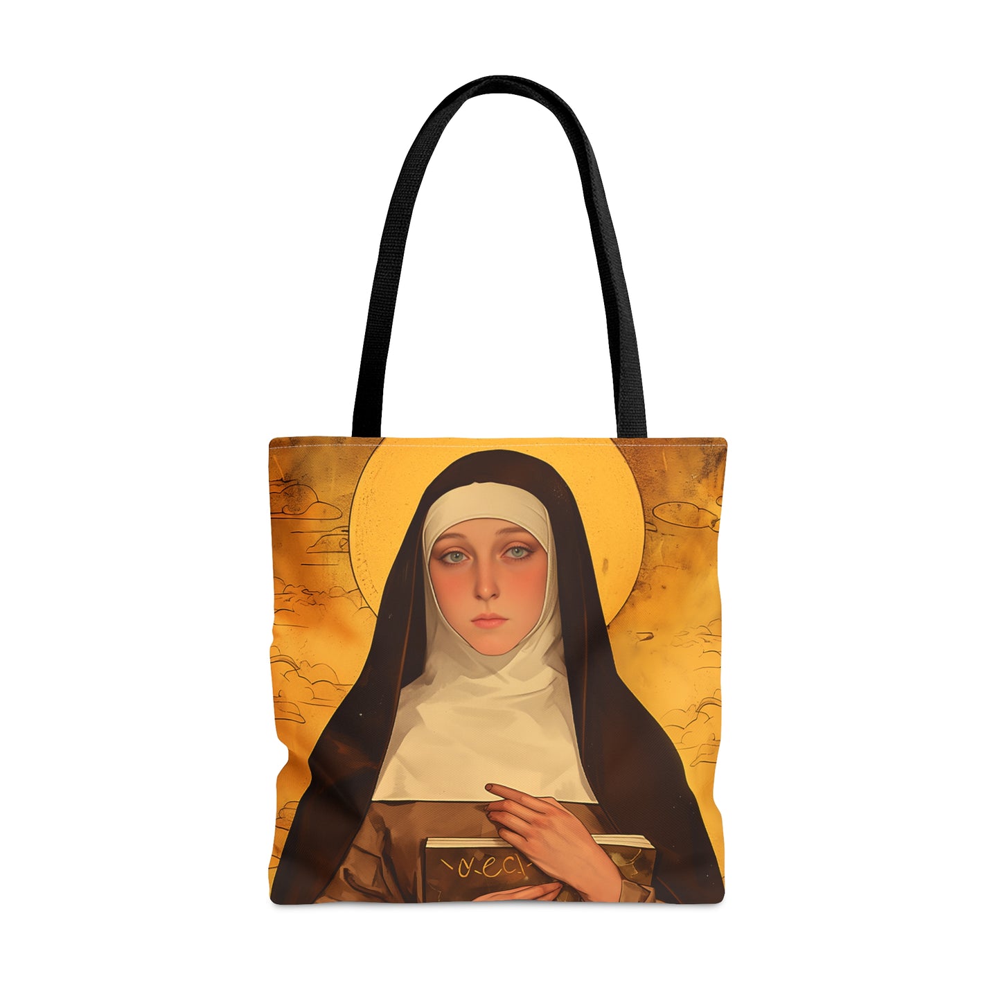 Saint Catherine of Bologna Tote Bag - Large Medium Small Faith Art Bag - Catholic Faith Purse - Religious Carry All Reusable Tote Bag