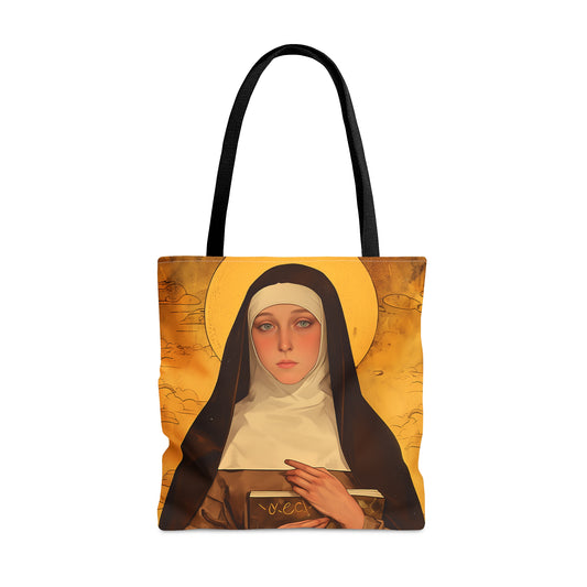 Saint Catherine of Bologna Tote Bag - Large Medium Small Faith Art Bag - Catholic Faith Purse - Religious Carry All Reusable Tote Bag